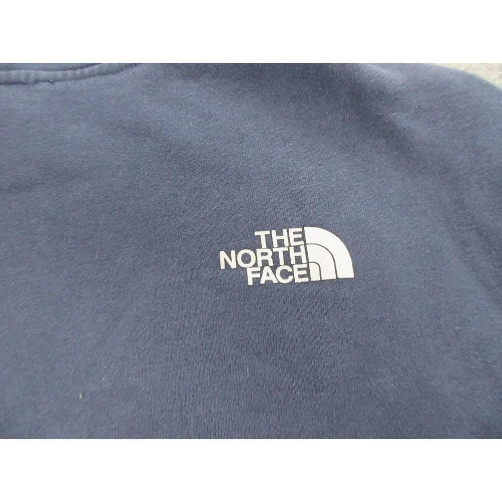 North Face Sweater Mens‎ Large Blue Logo Hoodie Outdoors Casual Sweatshirt
